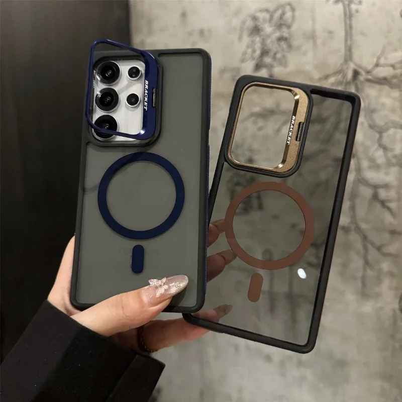 COMITOK Magnetic Lens Stand Cover for Samsung Galaxy Ultra/Plus