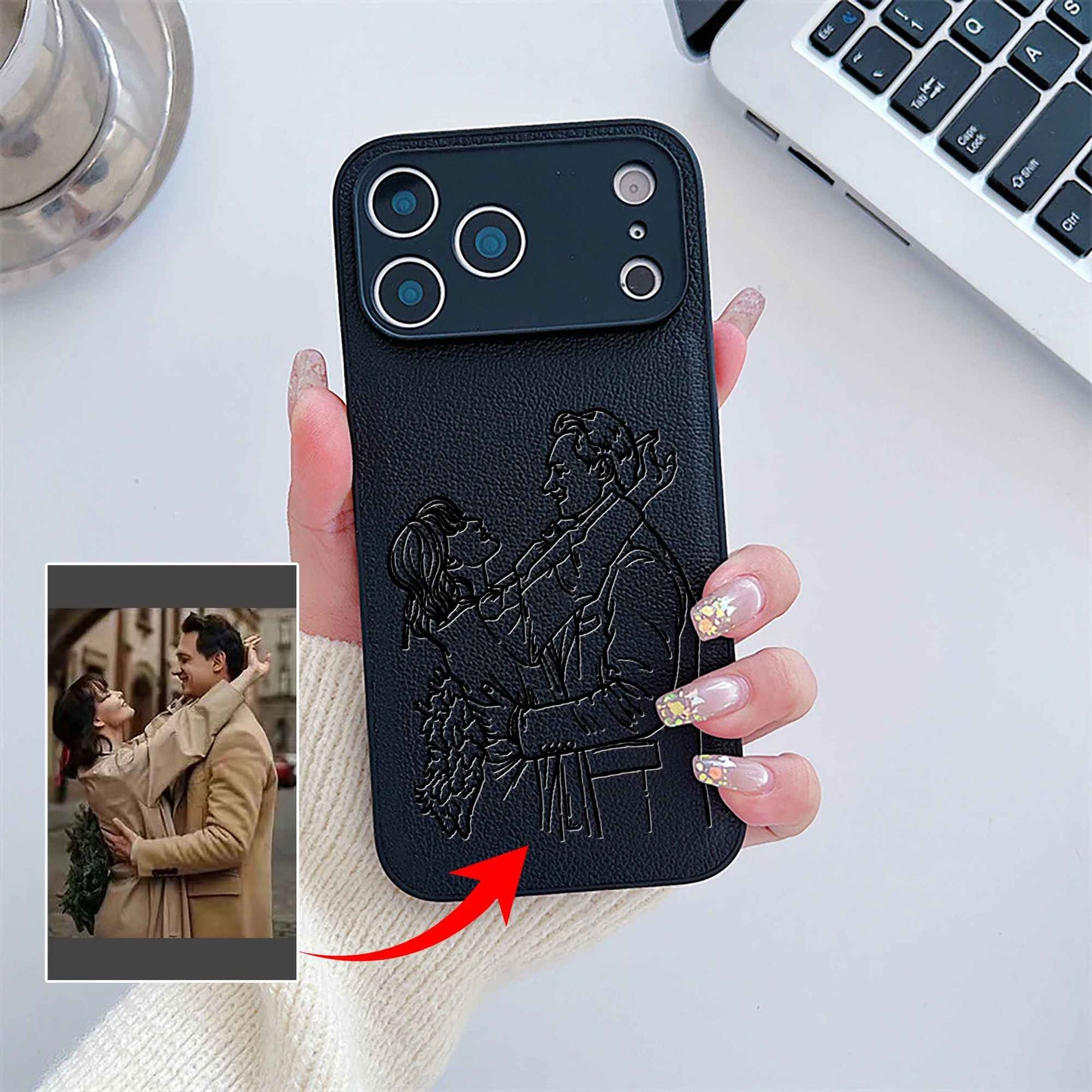 Custom Laser-Engraved iPhone Case | Precision Photo Art