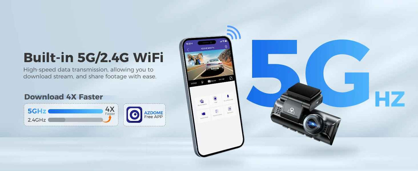 AZDOME 4K Dash Cam M550 Pro