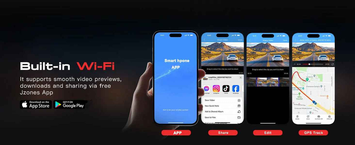 4-Kanal-4K-Armaturenbrettkamera für Autos 360 °