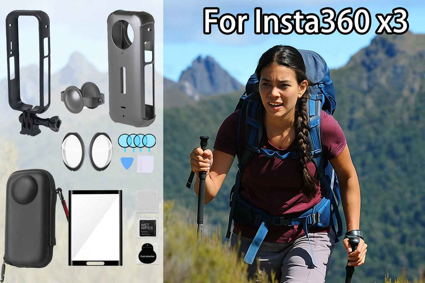 Accessories Kit for Insta360 X3 X4 X5