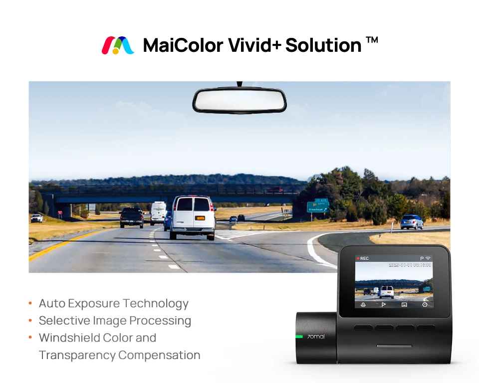 global 70mai Dash Cam A200 Dual-kanal Rekord 1080P HDR