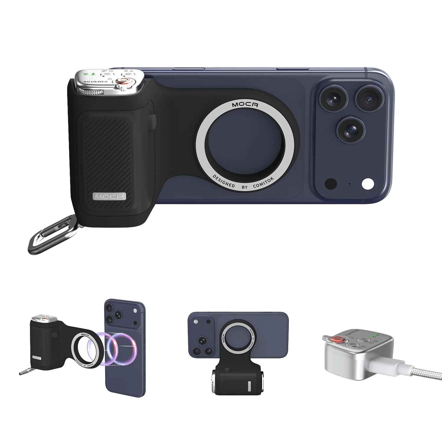 COMITOK Magnetic One-Hand Vlogging Grip