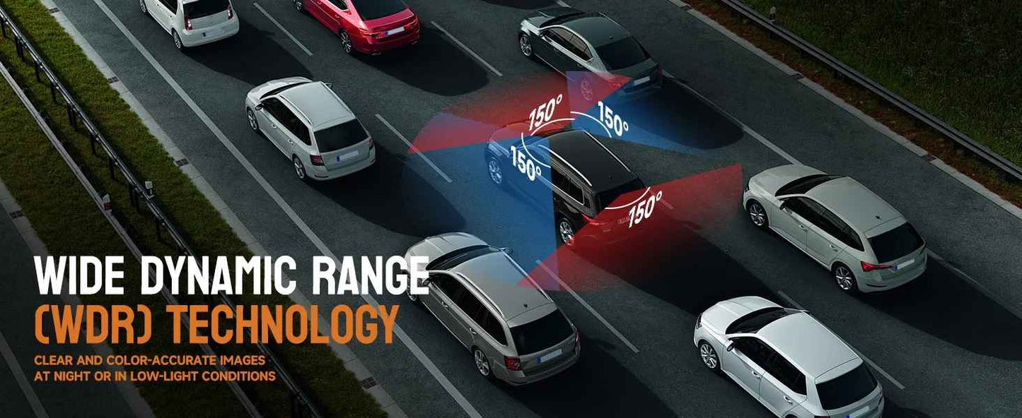 4-Kanal-4K-Armaturenbrettkamera für Autos 360 °