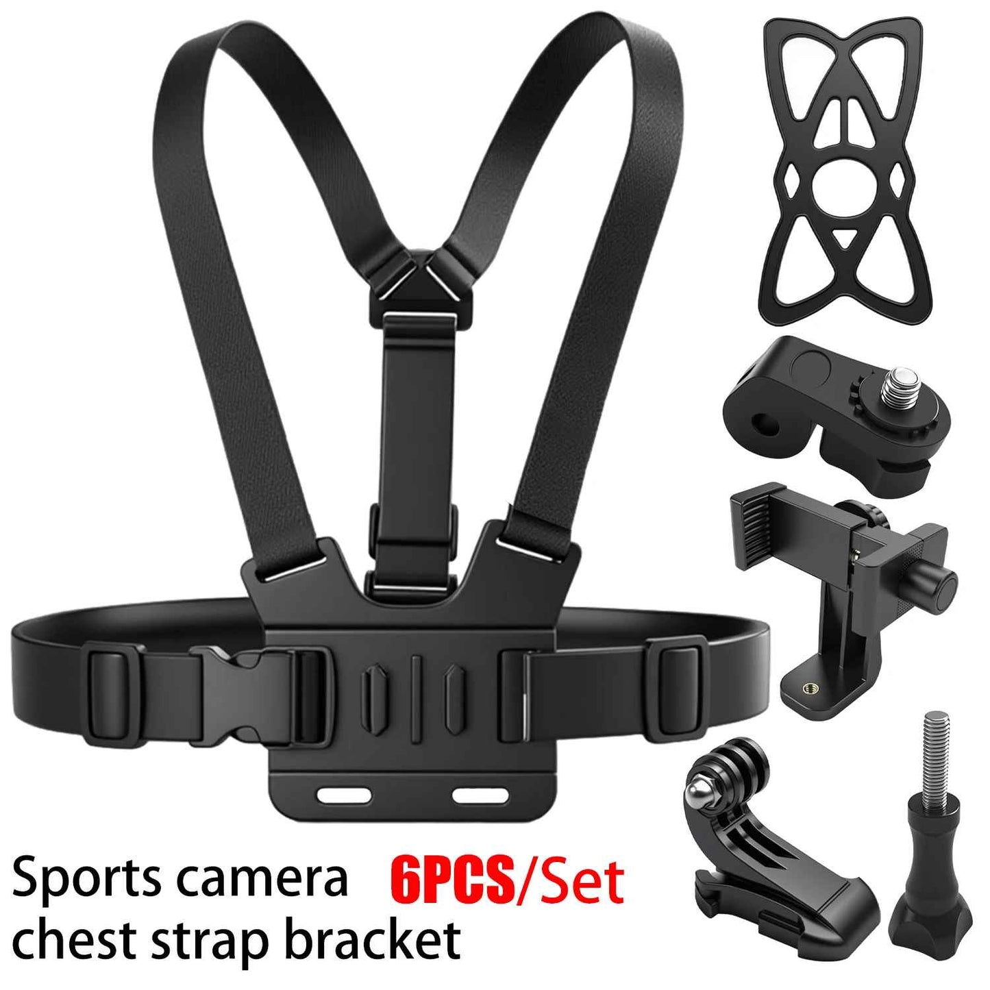 Ultimate Action Cam Chest Mount: Multi-Brand Adjustable Vlogging Kit