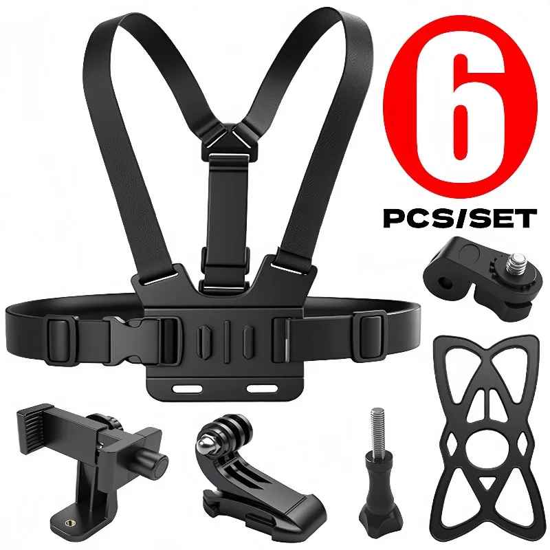 Ultimate Action Cam Chest Mount: Multi-Brand Adjustable Vlogging Kit