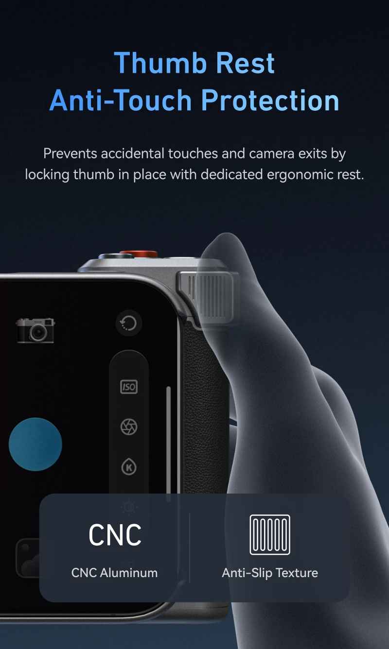 Magnetic Phone Camera Grip with Graphene Cooling Case for iPhone 17 Pro serie- Professional Shooting Ki