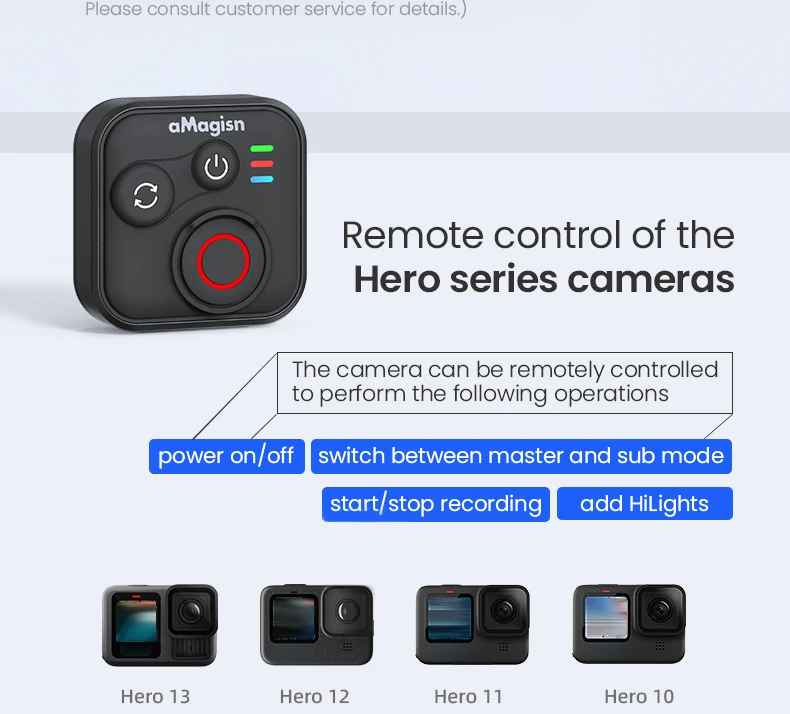 bluetooth remote control for action cameras (gopro,insta360...)