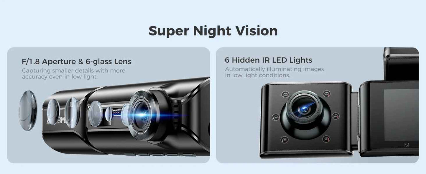 AZDOME 4K Dash Cam M550 Pro