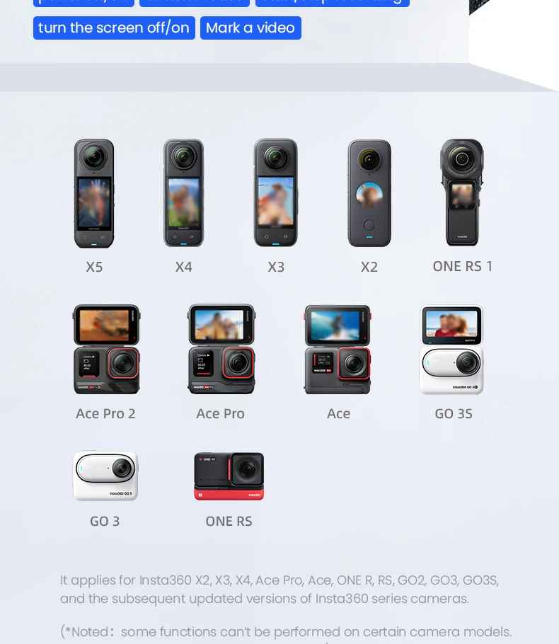 bluetooth remote control for action cameras (gopro,insta360...)