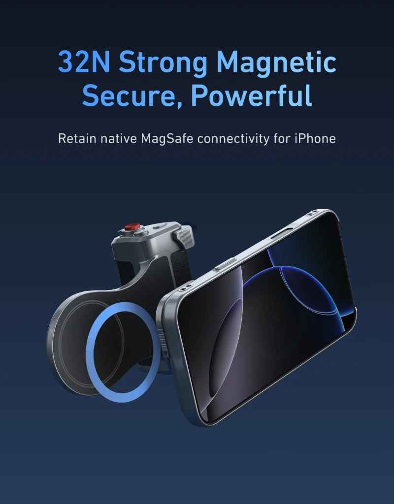 Magnetic Phone Camera Grip with Graphene Cooling Case for iPhone 17 Pro serie- Professional Shooting Ki