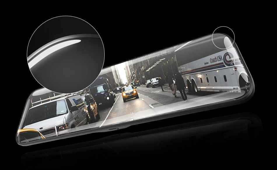 E-ACE 10 Zoll Auto DVR Spiegel Video Recorder 1080P