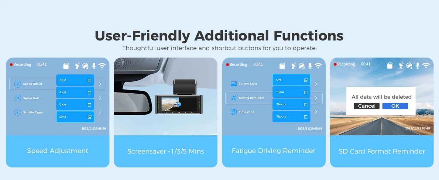 AZDOME 4K Dash Cam M550 Pro