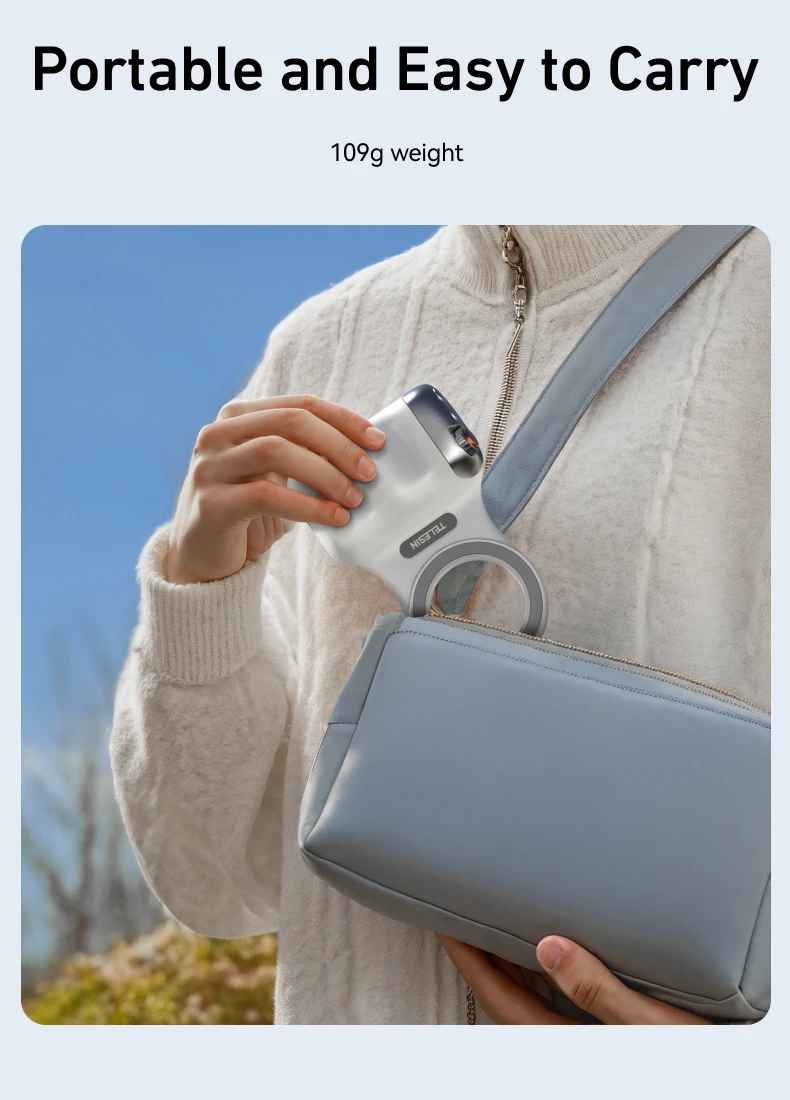 TELESIN Magnetic Camera Grip with Detachable Remote Shutter for All Smartphones