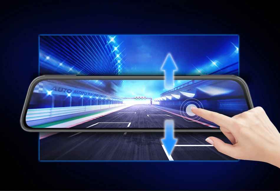 E-ACE 10 Zoll Auto DVR Spiegel Video Recorder 1080P