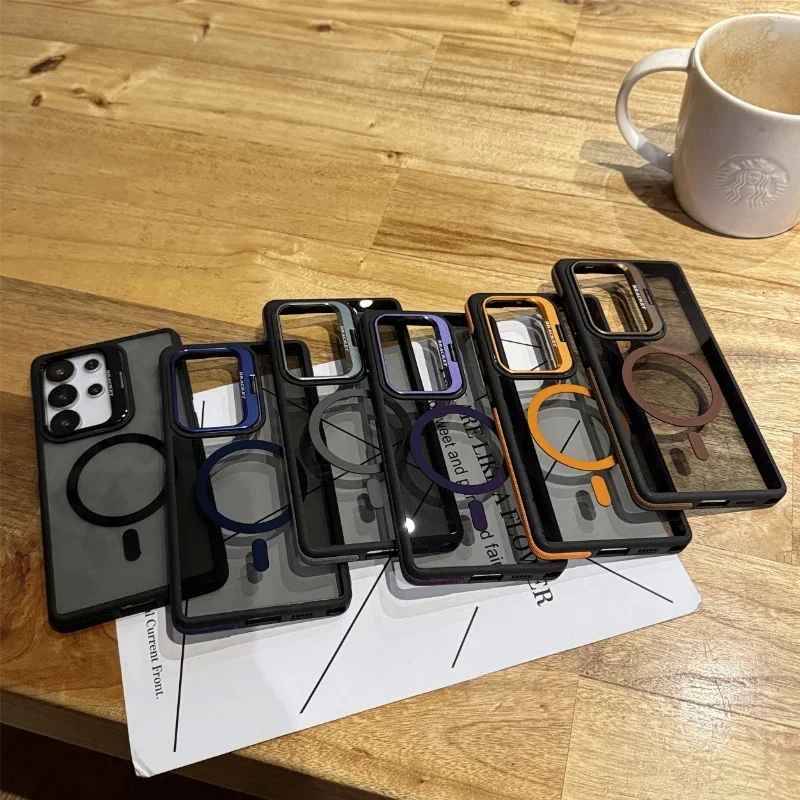 COMITOK Magnetic Lens Stand Cover for Samsung Galaxy Ultra/Plus