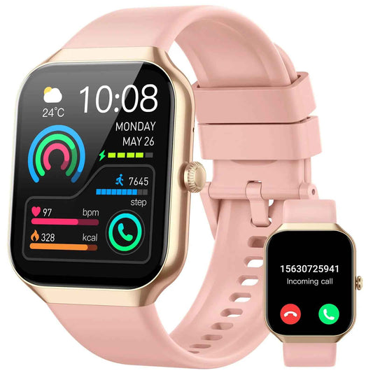 Smartwatch, 1,96 Zoll HD-Anrufwiederherstellung, ab 115 Sportmodi, IP68 wasserdichter Fitness-Tracker iOS, Android.