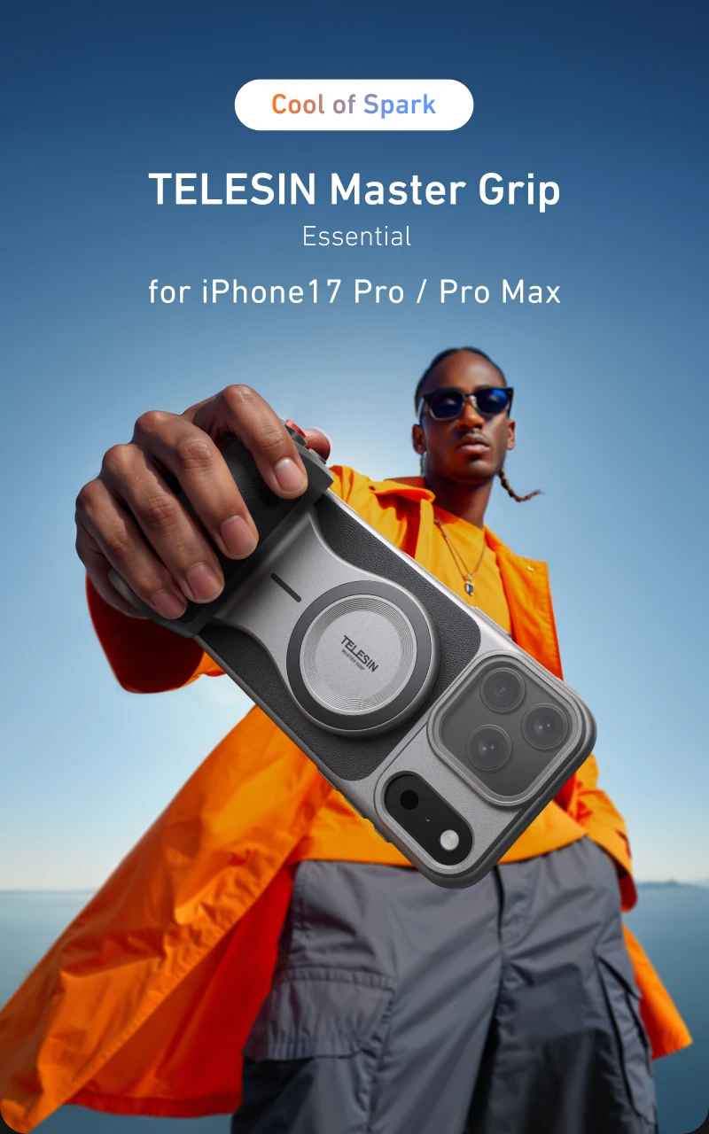 Magnetic Phone Camera Grip with Graphene Cooling Case for iPhone 17 Pro serie- Professional Shooting Ki