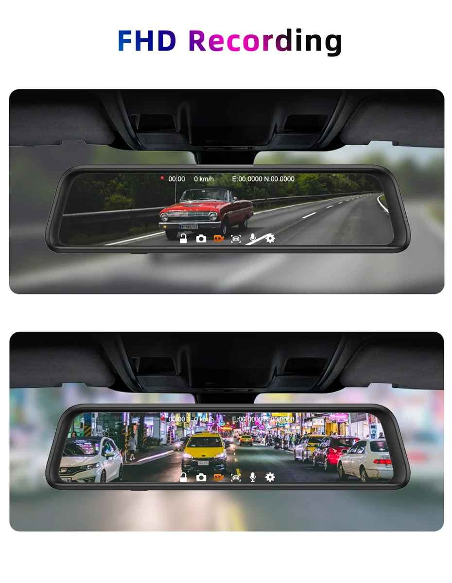 Smart Android 8.1 Auto Spiegel DVR GPS Navigation HD 1080P