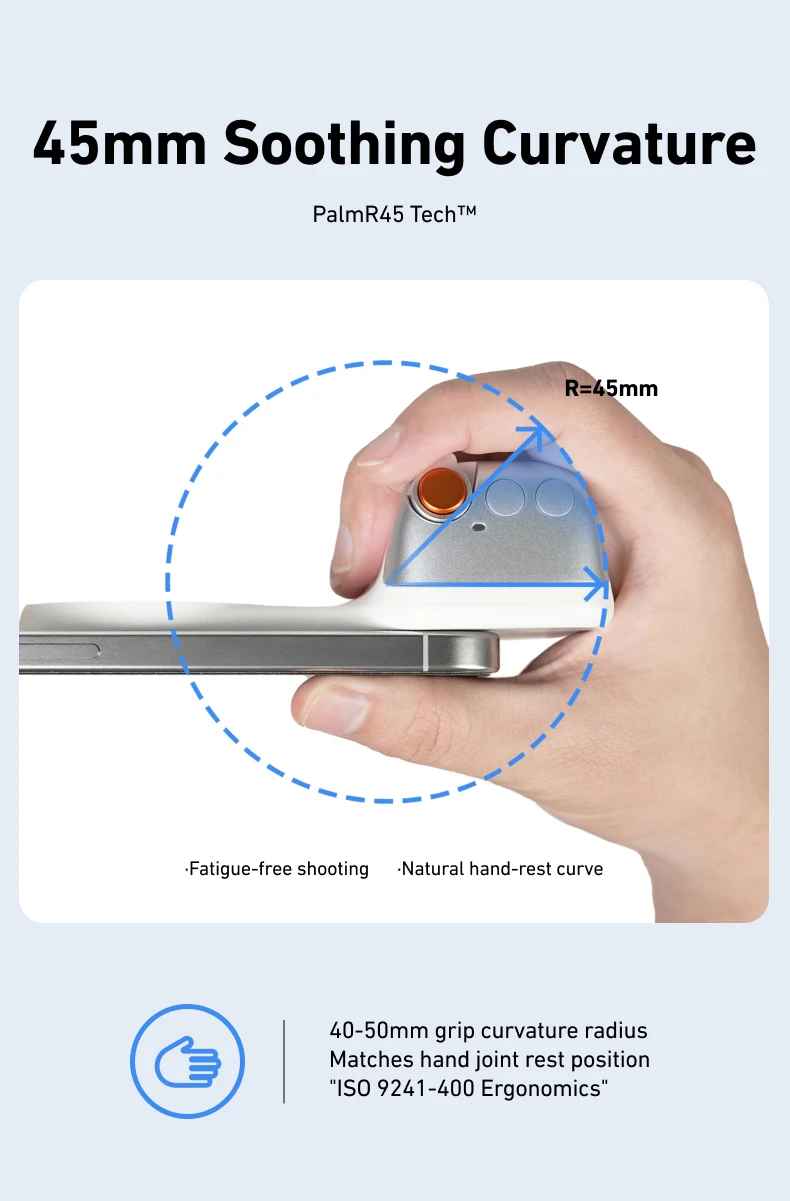 TELESIN Magnetic Camera Grip with Detachable Remote Shutter for All Smartphones