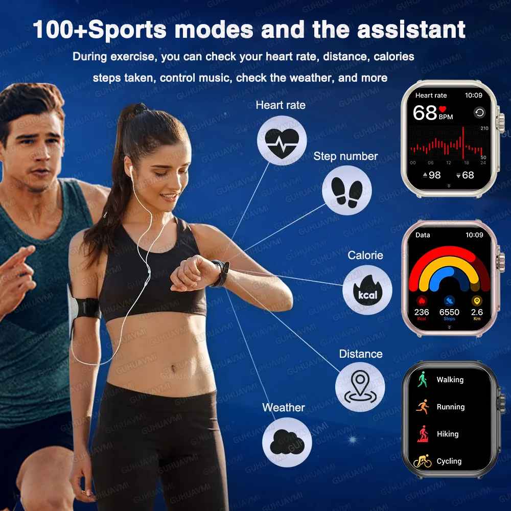 IOS Uhr Ultra 2 SE Männer Frauen Smart Armband 1000 mAh