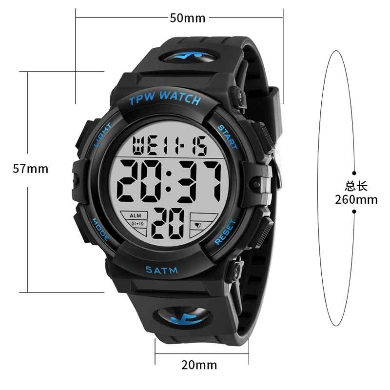 TPW-Digitaluhr mit großen Zahlen