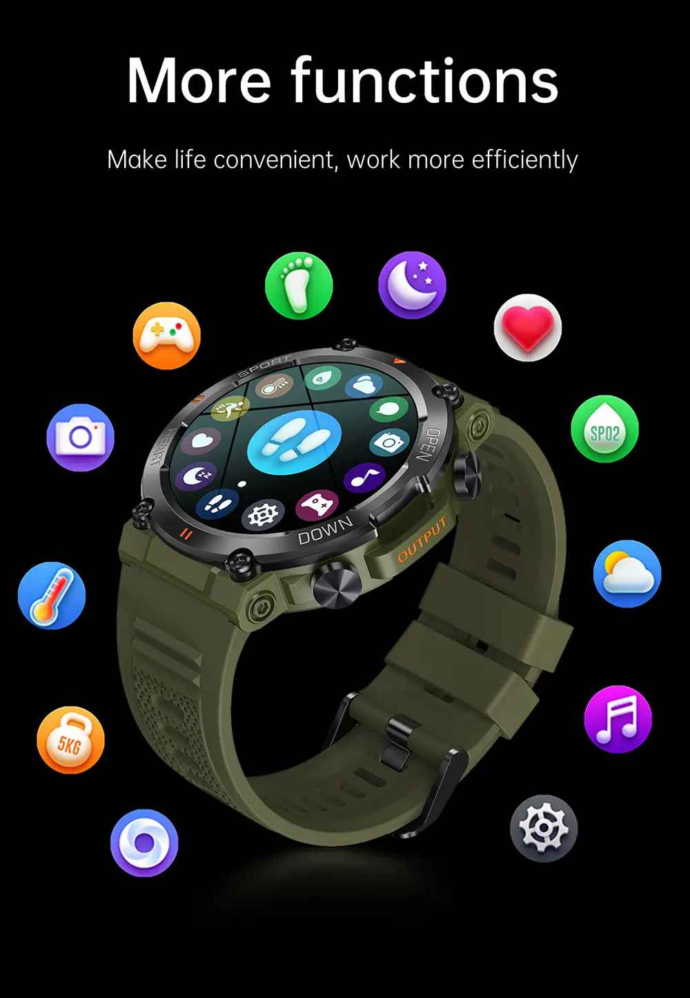 MEVADEN 1,39 zoll HD  Anruf Smart Uhr