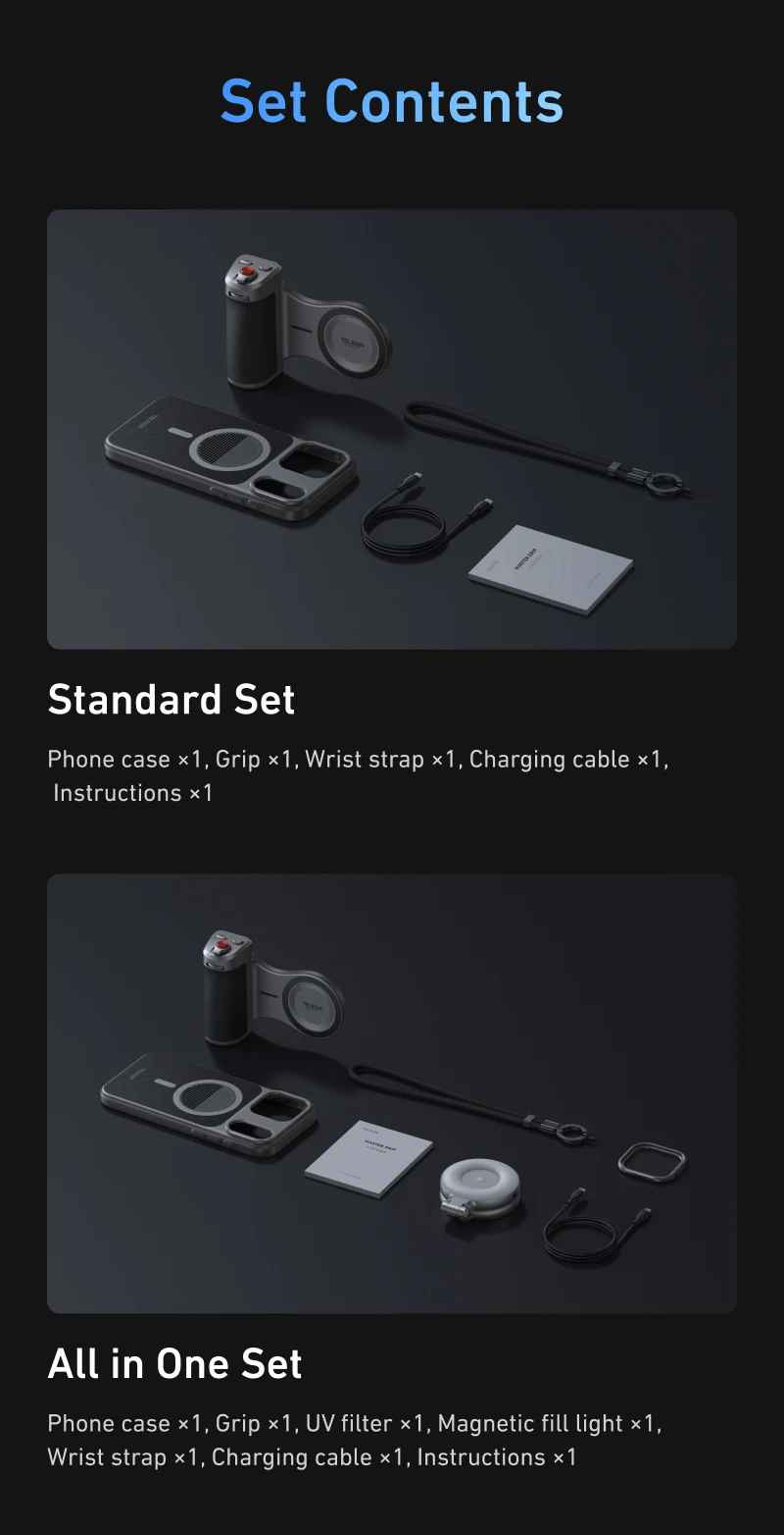 Magnetic Phone Camera Grip with Graphene Cooling Case for iPhone 17 Pro serie- Professional Shooting Ki