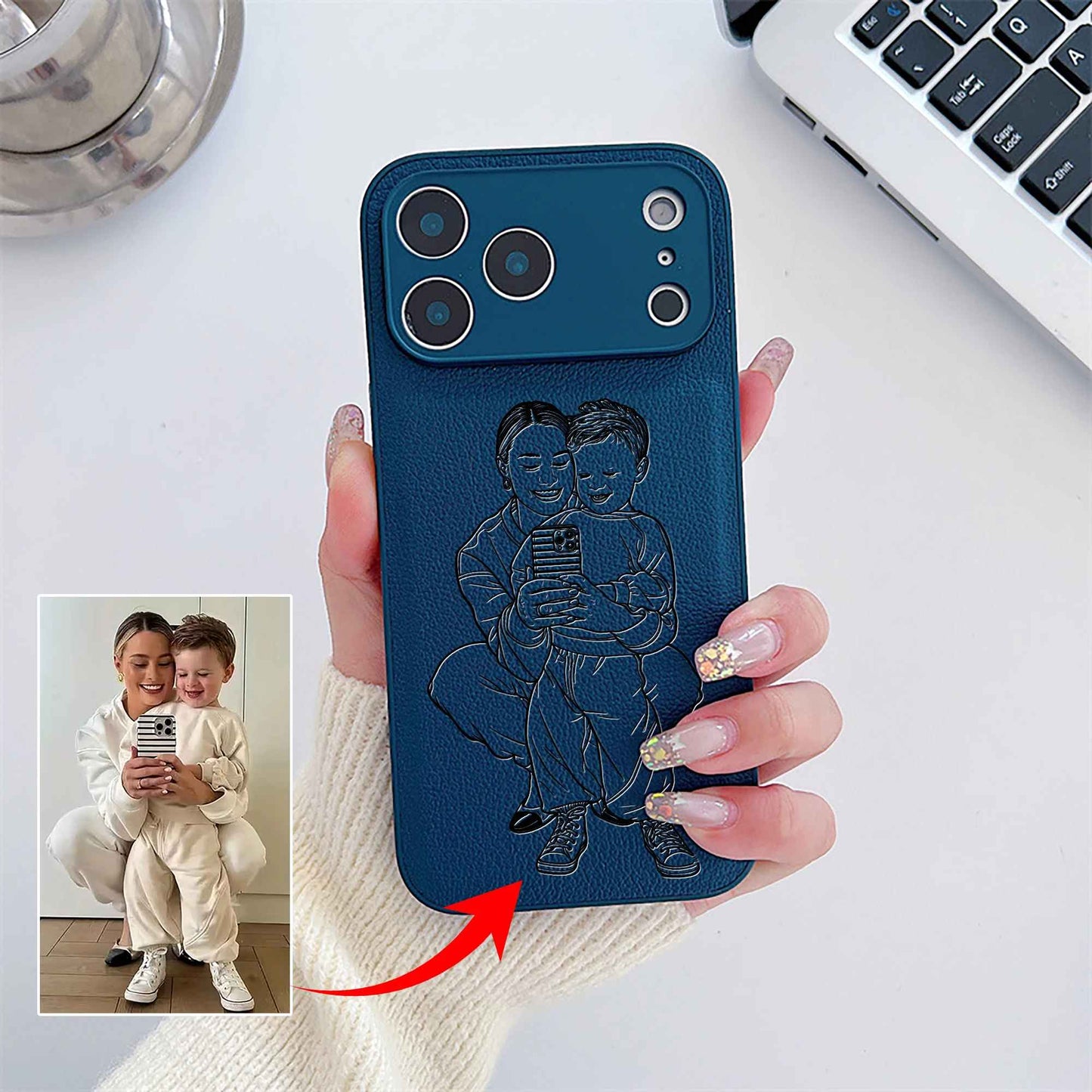 Custom Laser-Engraved iPhone Case | Precision Photo Art