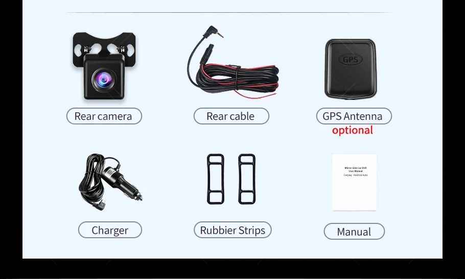 OBDPEAK K4 11,26" Carplay & Android Auto 4K 2160P Wifi Dash Cam Rückspiegel Auto DVR GPS Navigation Video Recorder Dual Objektiv