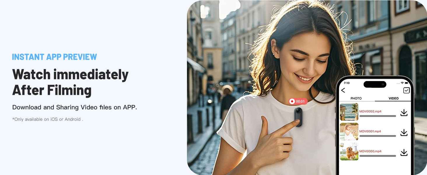 4K Mini Camera Magnetic Vlog Outdoor Sports