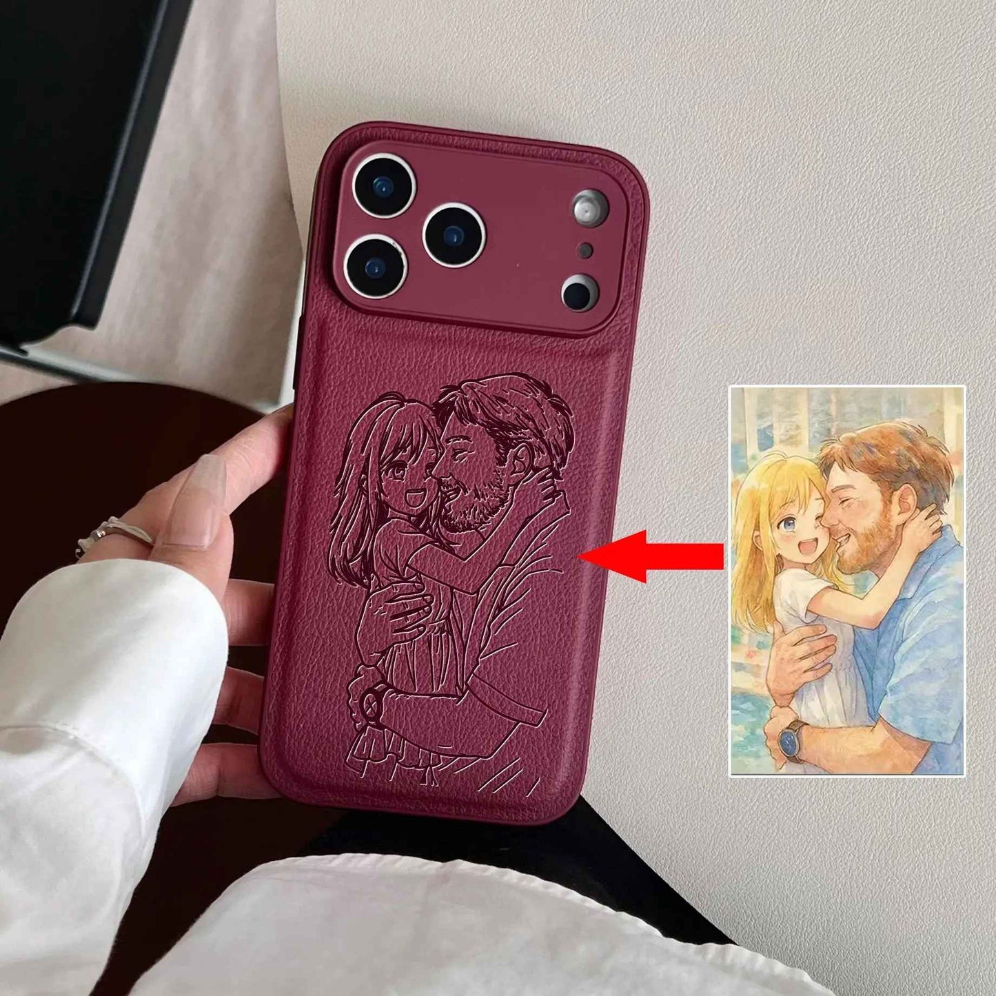 Custom Laser-Engraved iPhone Case | Precision Photo Art