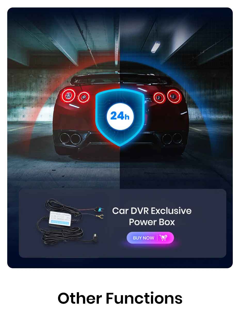 10,26 ”Dash Cam Rückfahrkamera Wifi Carplay & Android Auto 4K DVR GPS Navigation Video Recorder Dashboard Dual Len