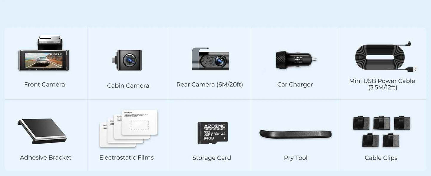 AZDOME 4K Dash Cam M550 Pro