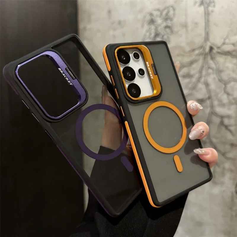 COMITOK Magnetic Lens Stand Cover for Samsung Galaxy Ultra/Plus