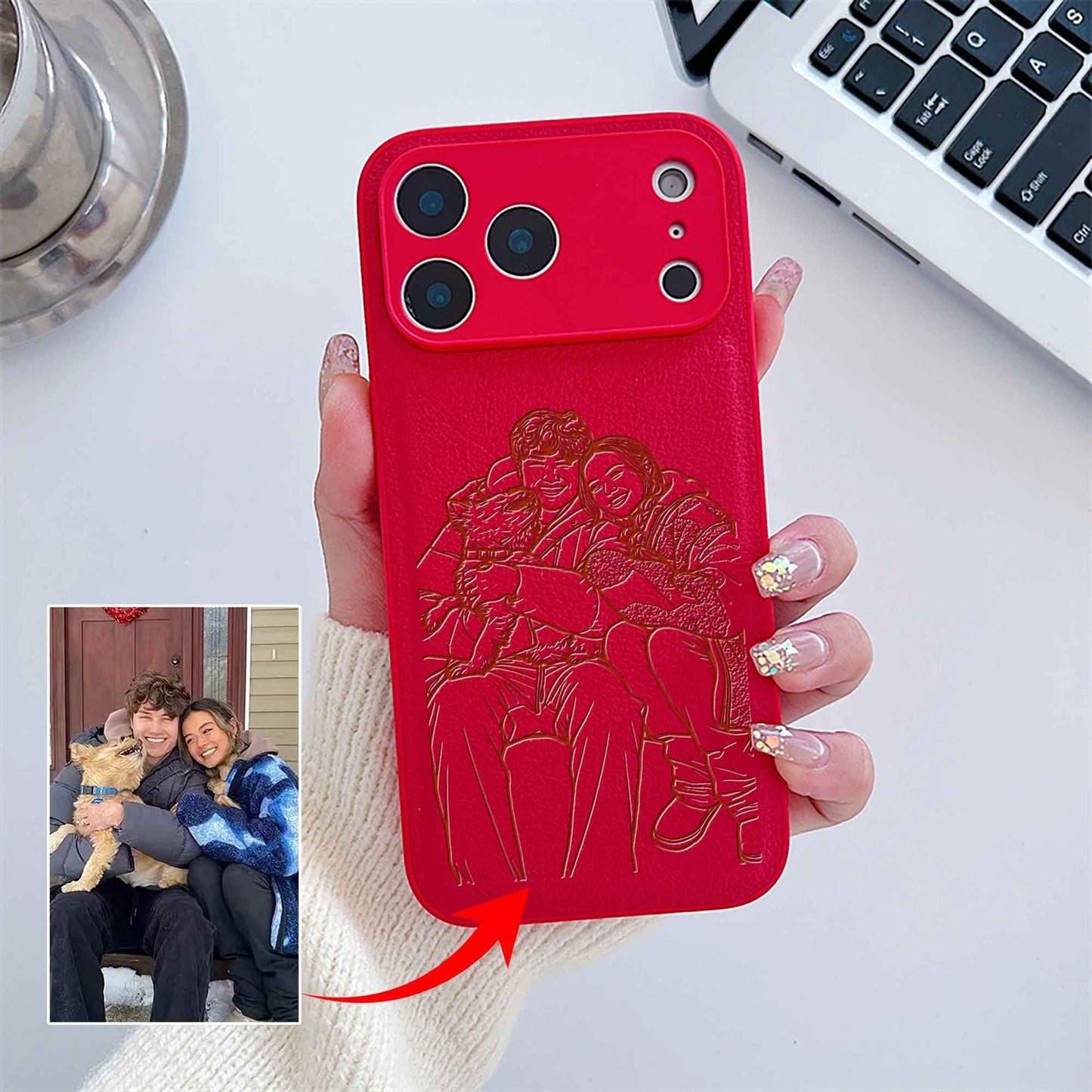 Custom Laser-Engraved iPhone Case | Precision Photo Art