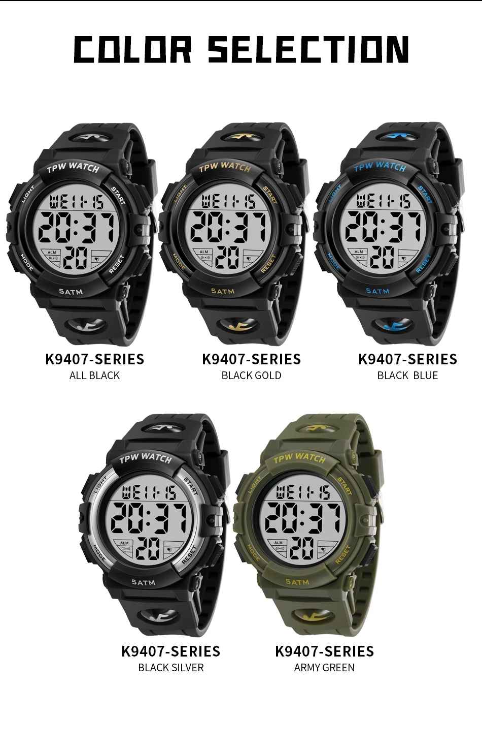 TPW-Digitaluhr mit großen Zahlen