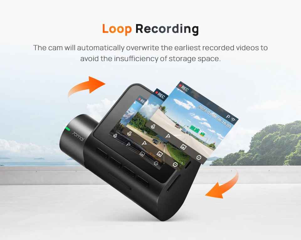 global 70mai Dash Cam A200 Dual-kanal Rekord 1080P HDR