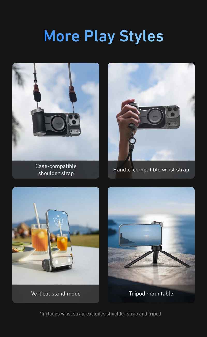 Magnetic Phone Camera Grip with Graphene Cooling Case for iPhone 17 Pro serie- Professional Shooting Ki