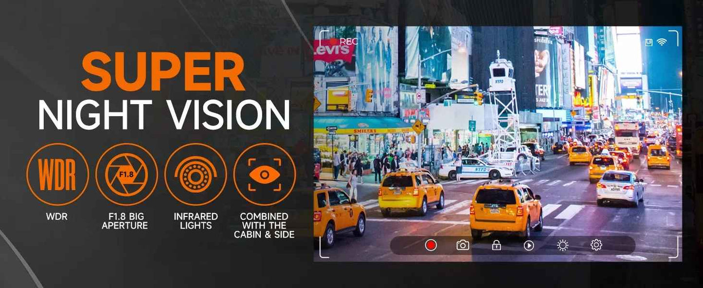 4-Kanal-4K-Armaturenbrettkamera für Autos 360 °