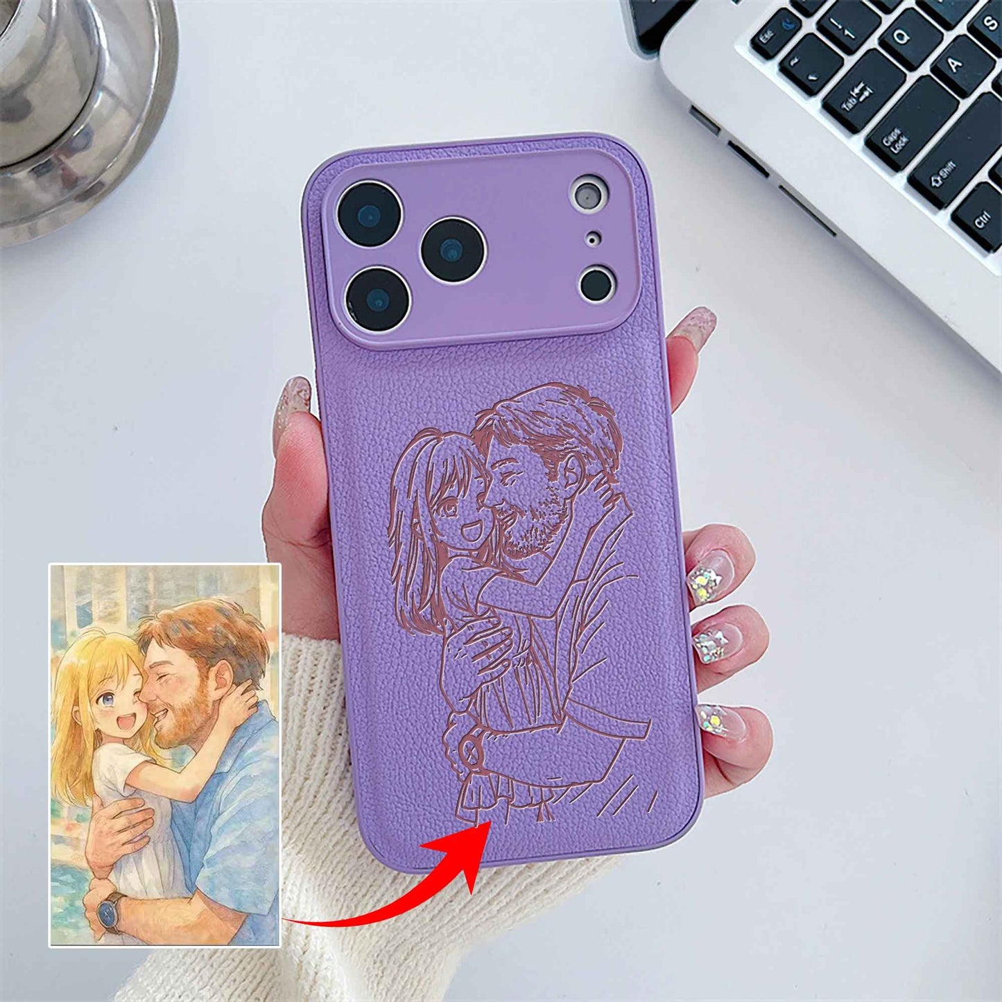 Custom Laser-Engraved iPhone Case | Precision Photo Art