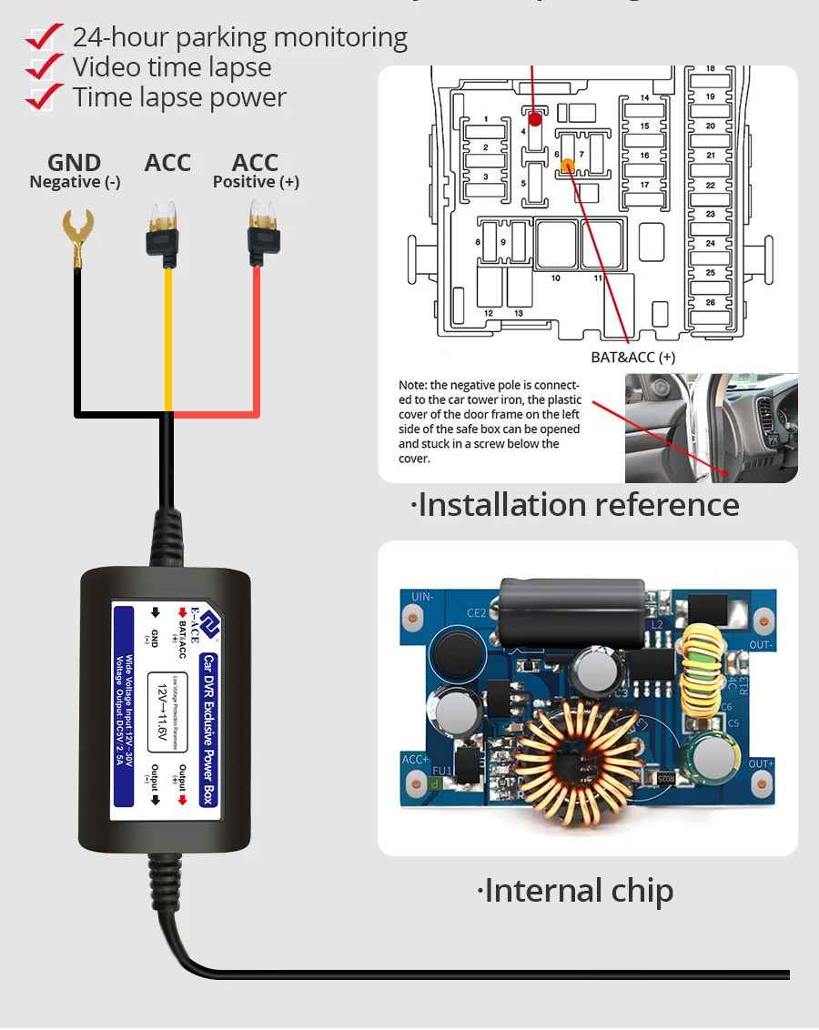 E-ACE 10 Zoll Auto DVR Spiegel Video Recorder 1080P
