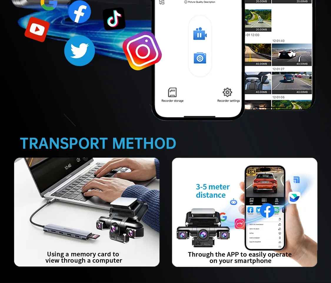 i7pro 4CH GPS dashcam auto