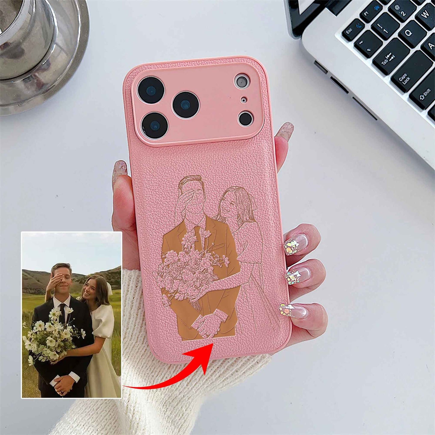 Custom Laser-Engraved iPhone Case | Precision Photo Art