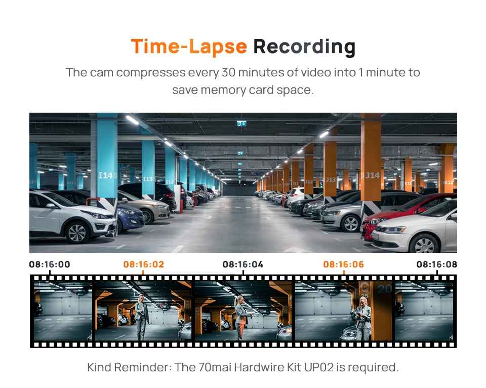 global 70mai Dash Cam A200 Dual-kanal Rekord 1080P HDR