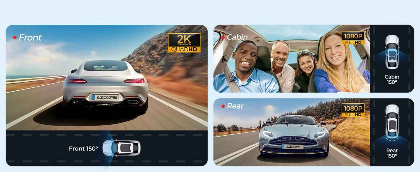 AZDOME 4K Dash Cam M550 Pro