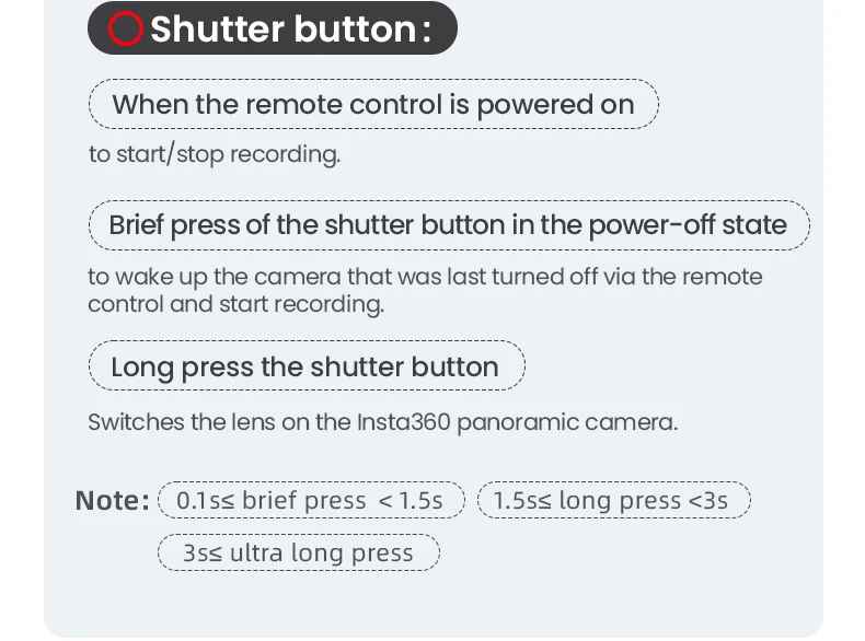 bluetooth remote control for action cameras (gopro,insta360...)