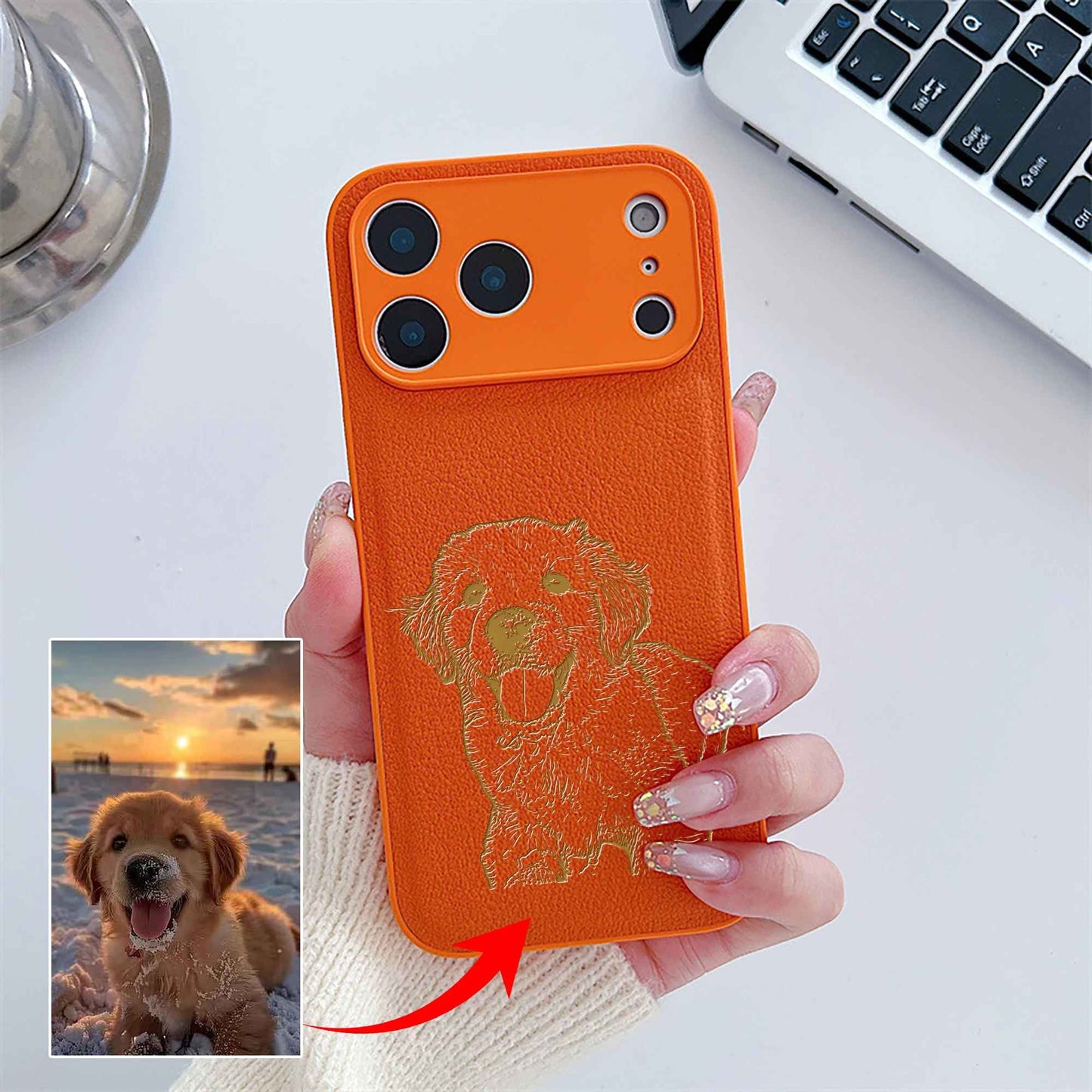 Custom Laser-Engraved iPhone Case | Precision Photo Art